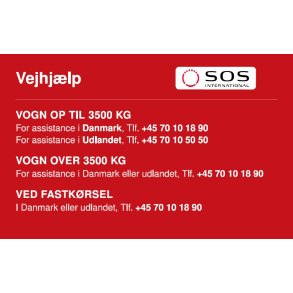 Bestil nyt Vejhj�lpskortskort